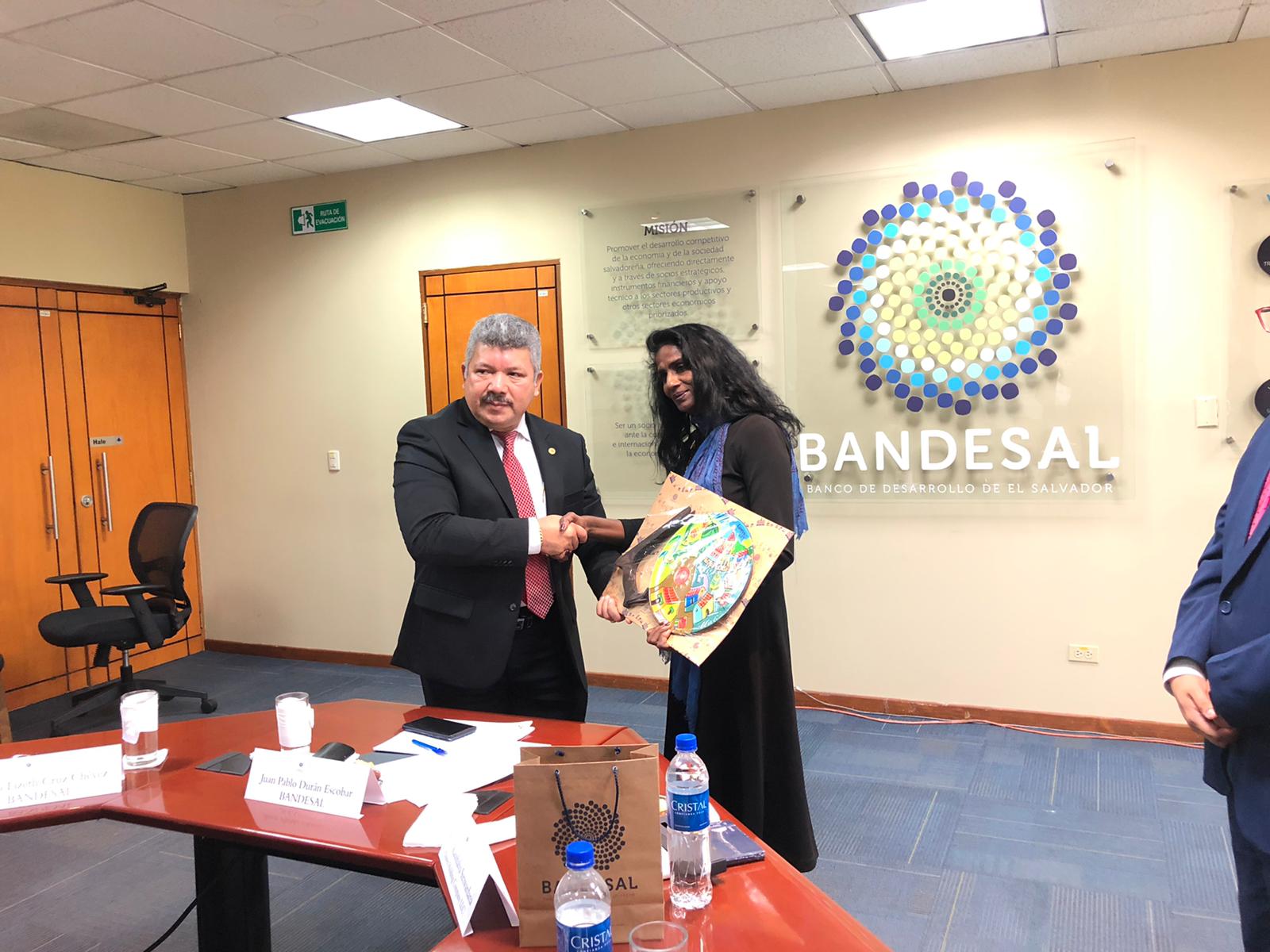 Hon. Kaushalya Siriwardana with the President of BANDESAL